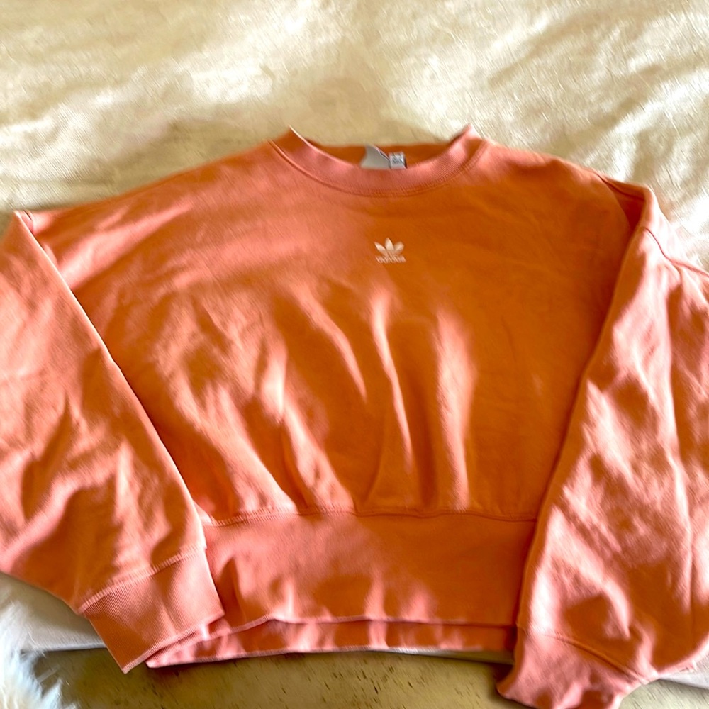 adidas sweatshirt. great condition!! Super cute coral           and black (new)